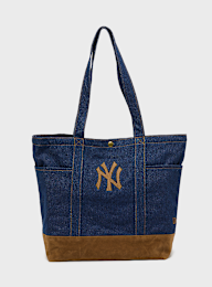 New Era, MLB New York Yankees Suede Denim Tote, blue, Image 1 of 6