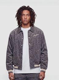 Karl Kani, Corduroy Oversized College Jacket, grey, Image 1 of 4