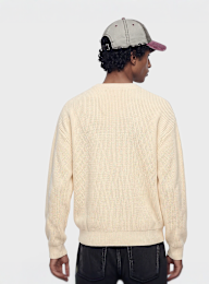 Karl Kani, Script Knit Oversized Crew, beige, Image 2 of 4