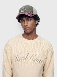 Karl Kani, Script Knit Oversized Crew, beige, Image 3 of 4