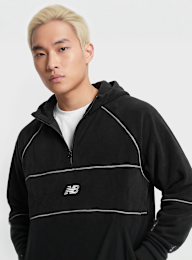New Balance, Trackside Polar Fleece Hoodie, black, Image 3 of 6