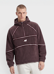 New Balance, Trackside Polar Fleece Hoodie, Red, Image 1 of 5