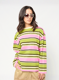 Karl Kani, Woven Signature Stripe Oversized Longsleeve, multi-colour, Image 1 of 3