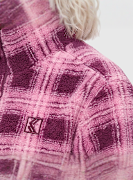 Karl Kani, OG Check Teddy Trackjacket, Pink, Image 3 of 4
