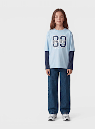 Karl Kani, Round Serif 89 Layered Longsleeve Junior, blue, Image 4 of 4