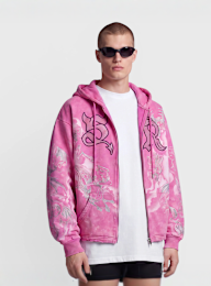 Smoke Rise, Trouble In Peace Zip Hoodie, light pink, Image 1 of 4