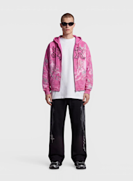 Smoke Rise, Trouble In Peace Zip Hoodie, light pink, Image 4 of 4