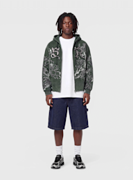 Smoke Rise, Trouble In Peace Zip Hoodie, green, Image 4 of 4