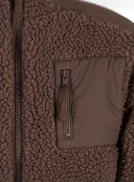 Urban Classics, Ladies Sherpa Mix Jacket, brown, Image 3 of 5