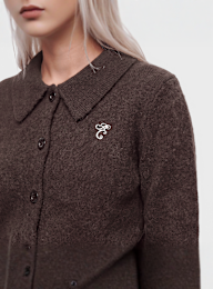 Another Cotton Lab, Another Fluffy Cardigan, brown, Image 3 of 4
