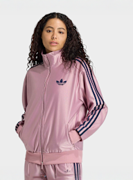 adidas Originals, Metallic Firebird Loose Track Top, light pink, Image 1 of 5