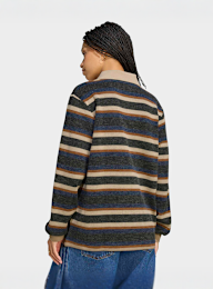adidas Originals, Stripe Knitted Polo, black, Image 2 of 4