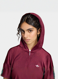 adidas Originals, Essentials Velvet Track Top, red, Image 3 of 5