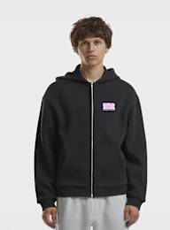 Mister Tee, Unleashed Power Fluffy Zip Hoody, black, Image 2 of 4