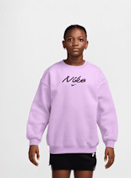 Nike  , Sportswear Studio Fleece Oversized Crew All-Over-Print, purple, Image 1 of 3