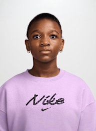 Nike  , Sportswear Studio Fleece Oversized Crew All-Over-Print, purple, Image 3 of 3