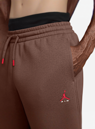 Jordan, Brooklyn Statement Fleece Open Hem Pant, brown, Image 3 of 3