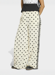 adidas Originals, Satin Polka Dots Wide Leg Pants, beige, Image 1 of 5