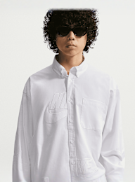 Nike, Club Rules Oxford Futura Longsleeve, white, Image 3 of 5