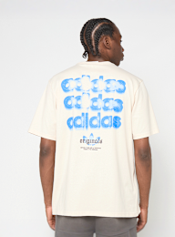 adidas Originals, Tri-Logo Graphic T-Shirt, beige, Image 1 of 4