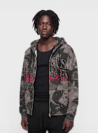 Smoke Rise, Voices Within Full Zip Hoodie, grey, Image 1 of 5
