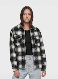 Another Cotton Lab, Another Zip Overshirt, black, Image 1 of 6