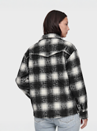 Another Cotton Lab, Another Zip Overshirt, black, Image 2 of 6