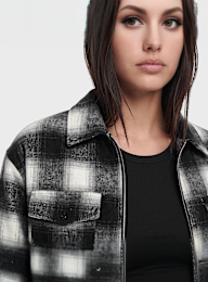 Another Cotton Lab, Another Zip Overshirt, black, Image 3 of 6
