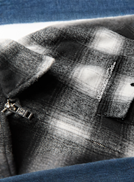 Another Cotton Lab, Another Zip Overshirt, black, Image 4 of 6