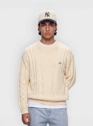 Another Cotton Lab, Another Cable Knit Sweater, beige, Image 1 of 4
