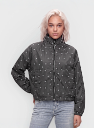 Decibel, Polka Dot Funnel Neck Jacket, black, Image 1 of 4