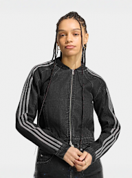 adidas Originals, SST Denim Track Top, black, Image 1 of 5