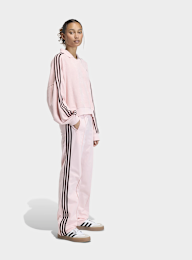 adidas Originals, Terry Towel V Neck Long Sleeves Polo Shirt, Pink, Image 5 of 5