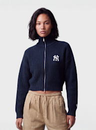 New Era, Cropped Knit, blue, Image 1 of 4