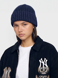 New Era, MLB Wool Oversized Bomber Jacket, blue, Image 3 of 4