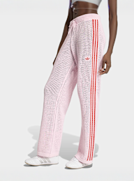 adidas Originals, Knitted Crochet Firebird Trackpants, light pink, Image 1 of 5