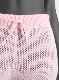 adidas Originals, Knitted Crochet Firebird Trackpants, light pink, Image 4 of 5