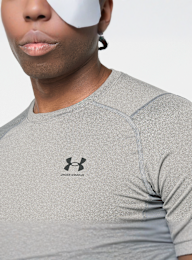 Under Armour, HG Armour Comp Shortsleeve, grey, Image 3 of 5
