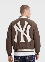 New Era, MLB Wordmark Varsity Jacket, brown, Image 2 of 4