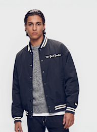 New Era, MLB Wordmark Varsity Jacket, blue, Image 1 of 4