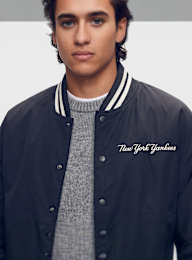 New Era, MLB Wordmark Varsity Jacket, blue, Image 3 of 4