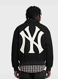 New Era, MLB Logo Varsity Jacket, black, Image 2 of 4