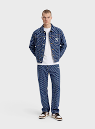New Era, MLB Logo All-Over-Print Denim Pant, Undefined Color, Image 4 of 4
