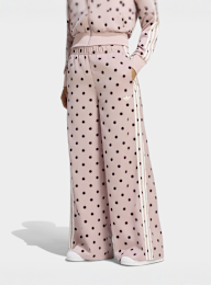 adidas Originals, Satin Polka Dots Wide Leg Pants, light pink, Image 1 of 5