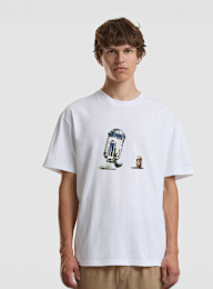 Mister Tee, Star Wars Mandalorian R2D2 Grogu Loose Tee, white, Image 1 of 2