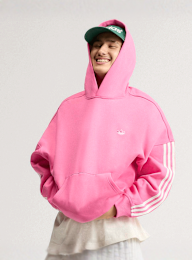 adidas Originals, adiSignature 3 Stripes Hoodie, Pink, Image 1 of 4