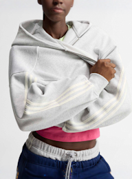 adidas Originals, 3-Stripes Fleece Full-Zip Hoodie, grey, Image 3 of 7
