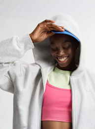 adidas Originals, 3-Stripes Fleece Full-Zip Hoodie, grey, Image 5 of 7
