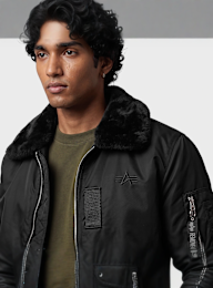 Alpha Industries, B-15 Intermediate Flight Jacket all black, Undefined Color, Image 3 of 8