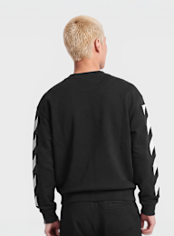 Off-White, Diagonal Crew Neck Sweatshirt, black, Image 2 of 4